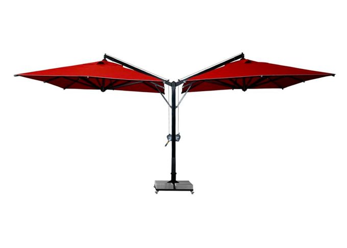 Çiftli Sun Pole Kare Şemsiye