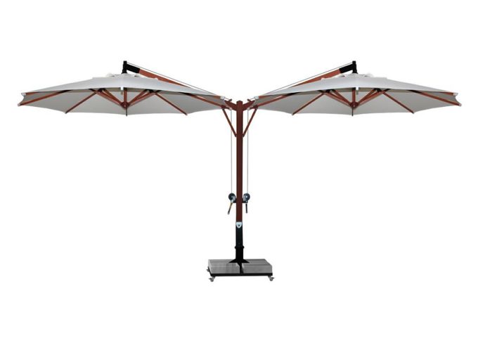 Çiftli Sun Pole Yuvarlak Şemsiye