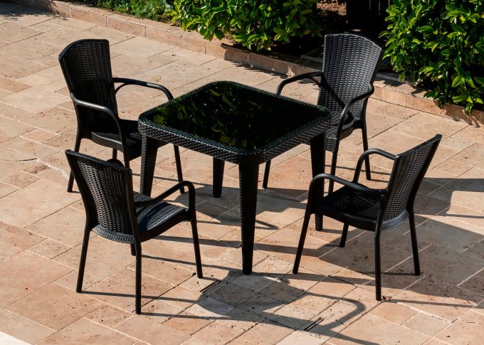 Osaka 90x90 PB Dış Cam Royal Masa Takımı