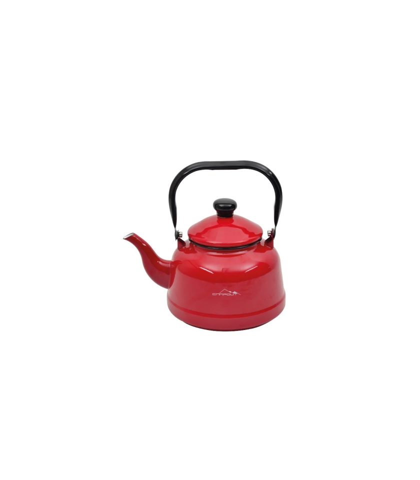Campout Emaye Çaydanlık Set Kırmızı - Görsel 4