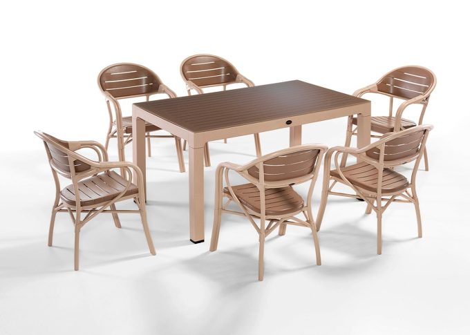 Bamboo 90x150 Masa Takımı