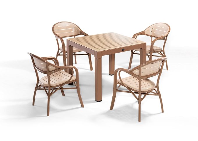 Bamboo 90x90 Masa Takımı