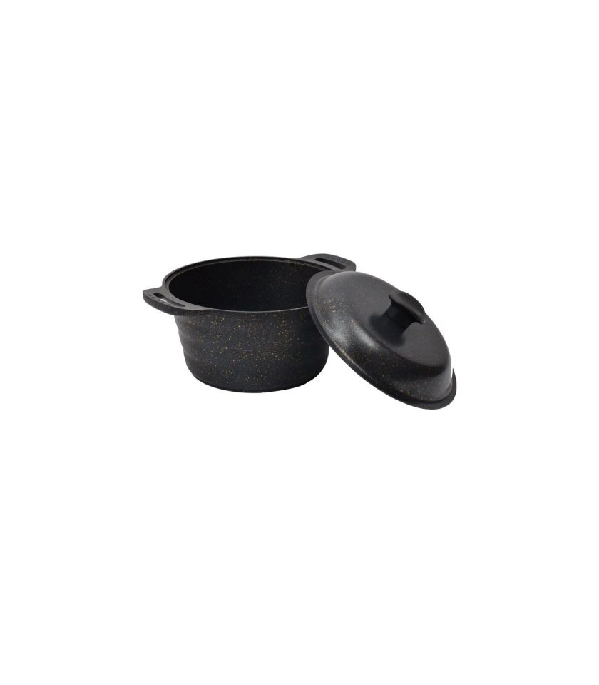 Granit Döküm Kamp Tenceresi 24 CM - Görsel 4