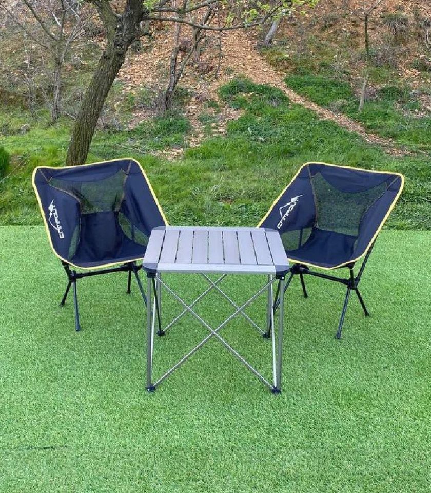 Campout Küçük Masa + 2 Pratik Sandalye Set