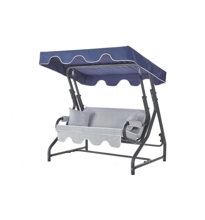 170 Ø51 İki Kişilik Salıncak Mavi Çizgili