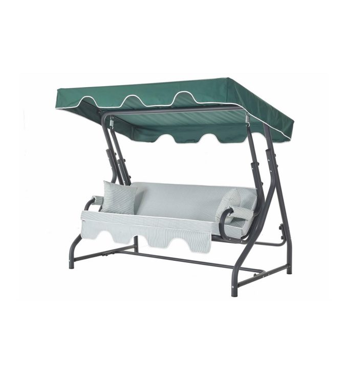 200 Ø51 Üç Kişilik Salıncak Yeşil Çizgili